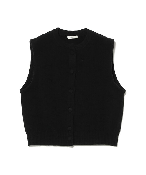 TAN(タン)の「TAN / カシミヤ ストライプ スカーフベスト(ベスト・レディース・ブラック/ブラウン系その他4/ワイン・ONE SIZE)」の21枚目の写真