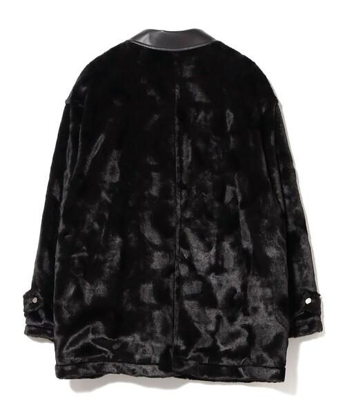 Ray BEAMS（レイビームス）の「RBS / フェイクファー ステンカラー コート（ステンカラーコート・レディース・ブラック/ダークブラウン・0/1）」の11枚目の写真