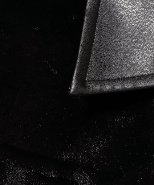 Ray BEAMS（レイビームス）の「RBS / フェイクファー ステンカラー コート（ステンカラーコート・レディース・ブラック/ダークブラウン・0/1）」の12枚目の写真