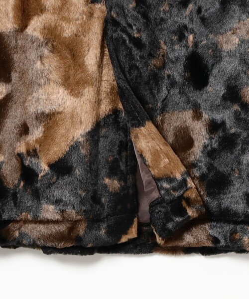 Ray BEAMS（レイビームス）の「RBS / フェイクファー ステンカラー コート（ステンカラーコート・レディース・ブラック/ダークブラウン・0/1）」の18枚目の写真