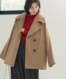 ベージュ ピーコート スタイルブロック STYLEBLOCK メルトンタイトショート丈Pコート
