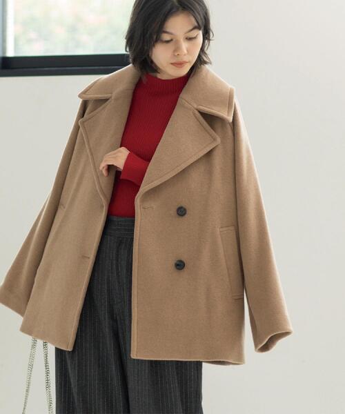 カシミヤブレンドウールミドルピーコート（ピーコート）｜OPAQUE.CLIP