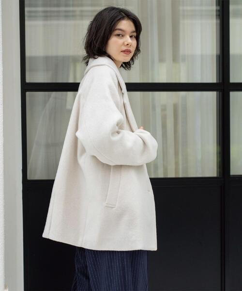 カシミヤブレンドウールミドルピーコート（ピーコート）｜OPAQUE.CLIP