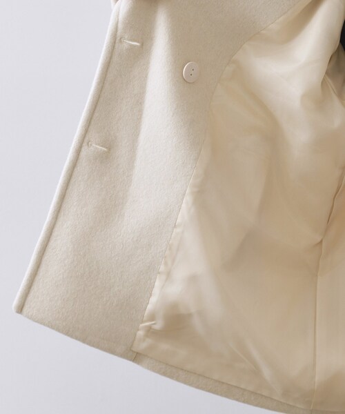 OPAQUE.CLIP（オペークドットクリップ）の「カシミヤブレンドウールミドルピーコート（ピーコート・レディース・ベージュ/ネイビー/オフホワイト・36/38/40/42）」の16枚目の写真