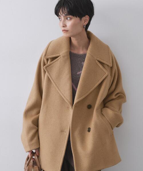 OPAQUE.CLIP（オペークドットクリップ）の「カシミヤブレンドウールミドルピーコート（ピーコート・レディース・ベージュ/ネイビー/オフホワイト・36/38/40/42）」の18枚目の写真