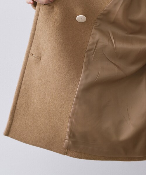 OPAQUE.CLIP（オペークドットクリップ）の「カシミヤブレンドウールミドルピーコート（ピーコート・レディース・ベージュ/ネイビー/オフホワイト・36/38/40/42）」の22枚目の写真