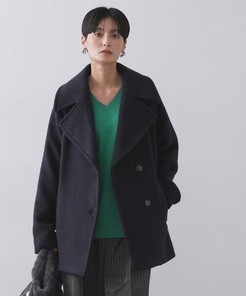 カシミヤブレンドウールミドルピーコート（ピーコート）｜OPAQUE.CLIP