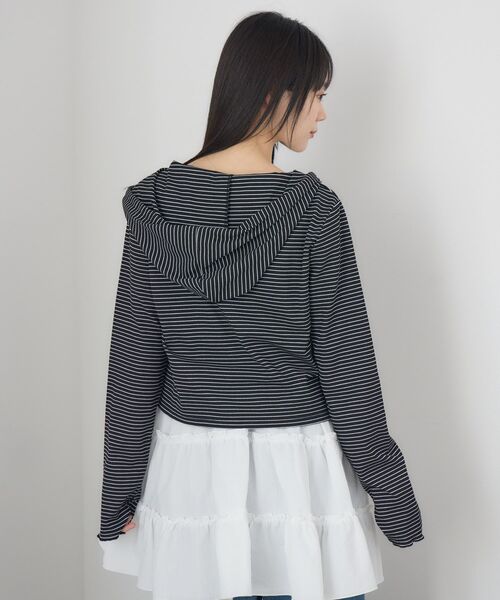 RETRO GIRL（レトロガール）の「フード付CTカーデ（カーディガン/ボレロ・レディース・ホワイト系その他/ナチュラル/ブラック系その他3/ライトグレー・FREE）」の19枚目の写真