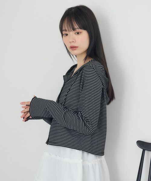 RETRO GIRL（レトロガール）の「フード付CTカーデ（カーディガン/ボレロ・レディース・ホワイト系その他/ナチュラル/ブラック系その他3/ライトグレー・FREE）」の20枚目の写真