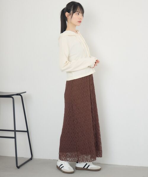 RETRO GIRL（レトロガール）の「フード付CTカーデ（カーディガン/ボレロ・レディース・ホワイト系その他/ナチュラル/ブラック系その他3/ライトグレー・FREE）」の22枚目の写真