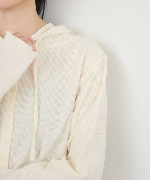 RETRO GIRL（レトロガール）の「フード付CTカーデ（カーディガン/ボレロ・レディース・ホワイト系その他/ナチュラル/ブラック系その他3/ライトグレー・FREE）」の7枚目の写真