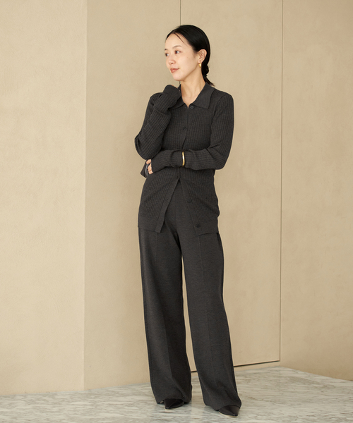 plage(プラージュ)の「Center Crease Knit パンツ(その他パンツ・レディース・ブラウン/オリーブ・38/36)」の21枚目の写真