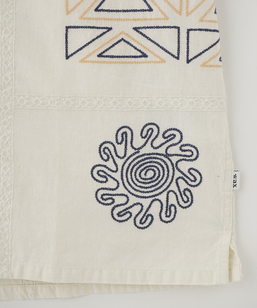 styles(スタイルス)の「WAX LONDON DIDCOT DOODLE EMBROIDERY SS25-SSS-DID-BRX-ECM(シャツ/ブラウス・メンズ・オフホワイト・M)」の7枚目の写真