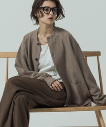 SLICK（スリック）の「【SLICK/スリック】Pleats Knit Crew Neck Cardigan/プリーツニットクルーネックカーディガン（カーディガン/ボレロ）」