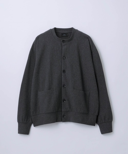 SLICK（スリック）の「【SLICK/スリック】Pleats Knit Crew Neck Cardigan/プリーツニットクルーネックカーディガン（カーディガン/ボレロ・メンズ・チャコールグレー/ブラック/ベージュ・3/2/1）」の3枚目の写真