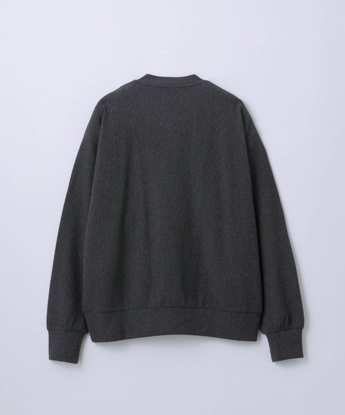 SLICK（スリック）の「【SLICK/スリック】Pleats Knit Crew Neck Cardigan/プリーツニットクルーネックカーディガン（カーディガン/ボレロ・メンズ・チャコールグレー/ブラック/ベージュ・3/2/1）」の7枚目の写真