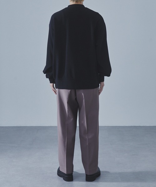 SLICK（スリック）の「【SLICK/スリック】Pleats Knit Crew Neck Cardigan/プリーツニットクルーネックカーディガン（カーディガン/ボレロ・メンズ・チャコールグレー/ブラック/ベージュ・3/2/1）」の11枚目の写真