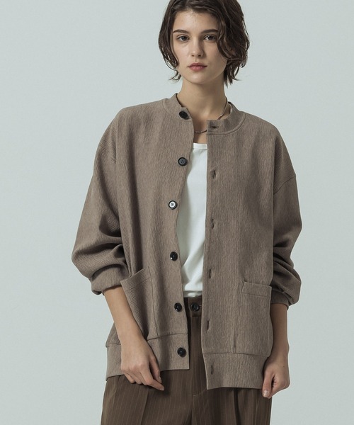 SLICK（スリック）の「【SLICK/スリック】Pleats Knit Crew Neck Cardigan/プリーツニットクルーネックカーディガン（カーディガン/ボレロ・メンズ・チャコールグレー/ブラック/ベージュ・3/2/1）」の20枚目の写真