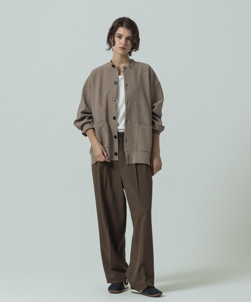 SLICK(スリック)の「【SLICK/スリック】Pleats Knit Crew Neck Cardigan/プリーツニットクルーネックカーディガン(カーディガン/ボレロ・メンズ・チャコールグレー/ブラック/ベージュ・3/2/1)」の19枚目の写真