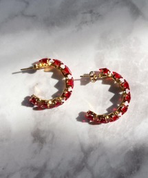 YU-KA:クラシックジルコニアフープピアス Classic zirconia hoop pierce