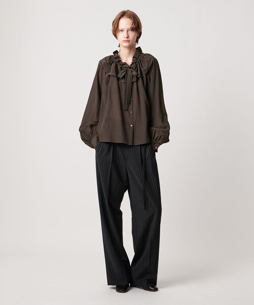 AEWEN MATOPH＞ギャザーリボンブラウス ‐ ウォッシャブル ‐（シャツ