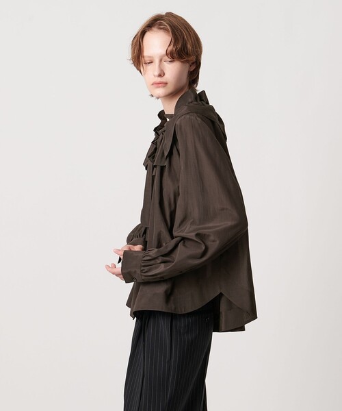 AEWEN MATOPH＞ギャザーリボンブラウス ‐ ウォッシャブル ‐（シャツ