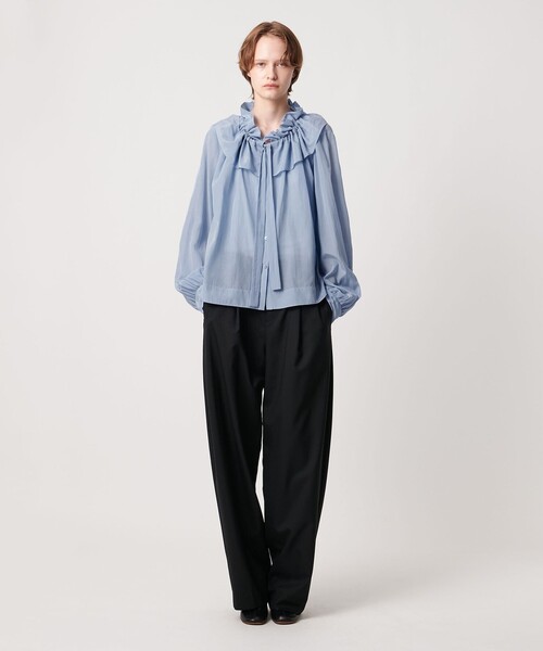 AEWEN MATOPH＞ギャザーリボンブラウス ‐ ウォッシャブル ‐（シャツ