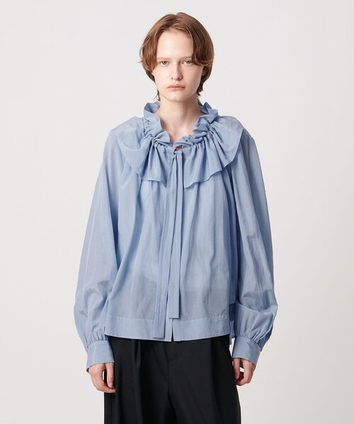 AEWEN MATOPH＞ギャザーリボンブラウス ‐ ウォッシャブル ‐（シャツ
