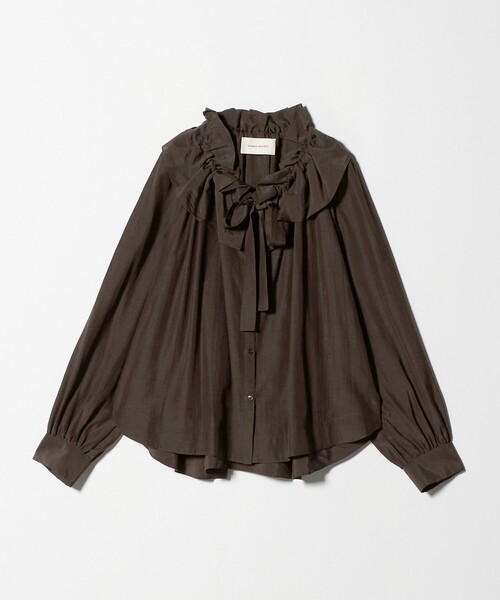 AEWEN MATOPH＞ギャザーリボンブラウス ‐ ウォッシャブル ‐（シャツ