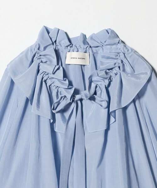 AEWEN MATOPH＞ギャザーリボンブラウス ‐ ウォッシャブル ‐（シャツ