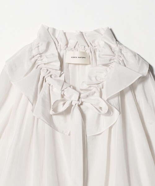 AEWEN MATOPH＞ギャザーリボンブラウス ‐ ウォッシャブル ‐（シャツ
