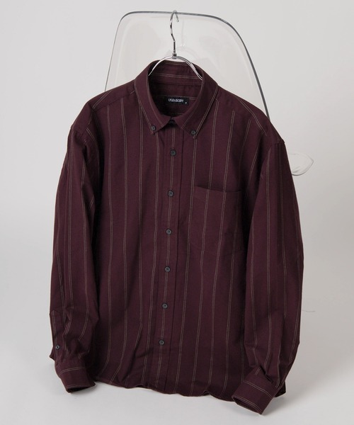 LYLE&SCOTT（ライルアンドスコット）の「【71】【LYLE & SCOTT/ライル&スコット】チェック／ストライプ オックスピーチシャツ（シャツ/ブラウス・メンズ・ダークネイビー/ワイン/ベージュ/ネイビー・XL/L/M）」の4枚目の写真