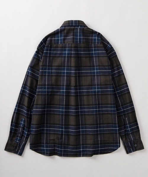 LYLE&SCOTT（ライルアンドスコット）の「【71】【LYLE & SCOTT/ライル&スコット】チェック／ストライプ オックスピーチシャツ（シャツ/ブラウス・メンズ・ダークネイビー/ワイン/ベージュ/ネイビー・XL/L/M）」の6枚目の写真