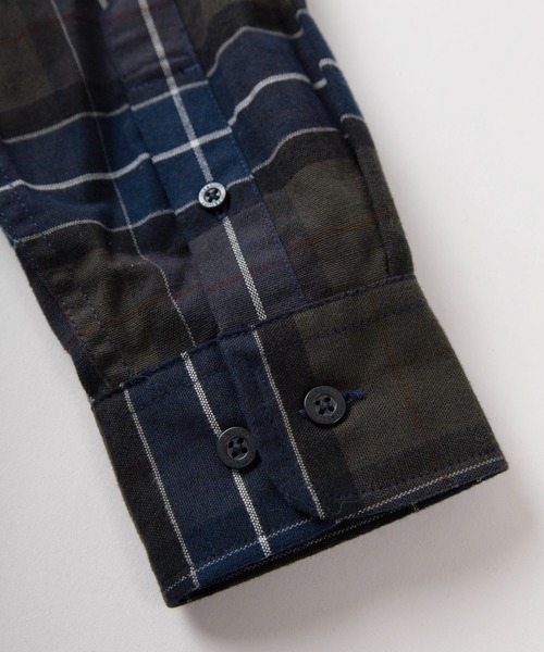 LYLE&SCOTT（ライルアンドスコット）の「【71】【LYLE & SCOTT/ライル&スコット】チェック／ストライプ オックスピーチシャツ（シャツ/ブラウス・メンズ・ダークネイビー/ワイン/ベージュ/ネイビー・XL/L/M）」の10枚目の写真