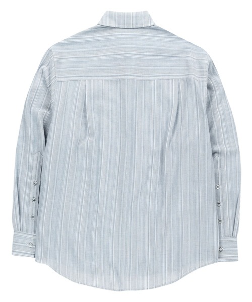 SLOWACID（スローアシッド）の「【UNISEX】SLOW ACID／ストライプBUTTONシャツ（シャツ/ブラウス・レディース・ネイビー/ライトブルー・SMALL/MEDIUM）」の7枚目の写真