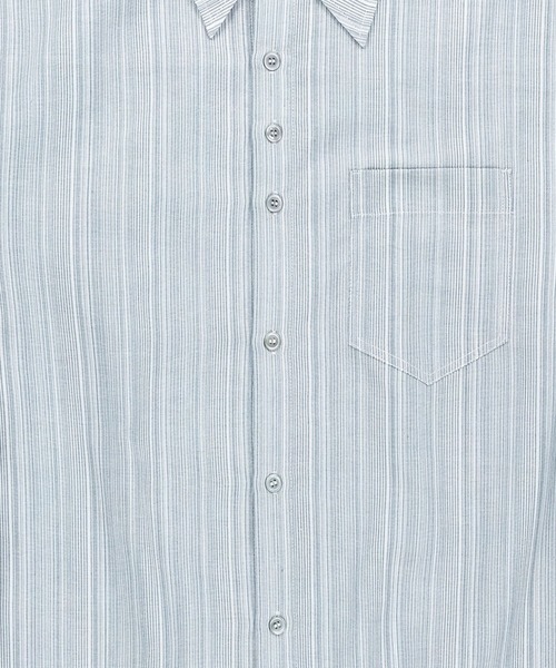 SLOWACID（スローアシッド）の「【UNISEX】SLOW ACID／ストライプBUTTONシャツ（シャツ/ブラウス・レディース・ネイビー/ライトブルー・SMALL/MEDIUM）」の20枚目の写真