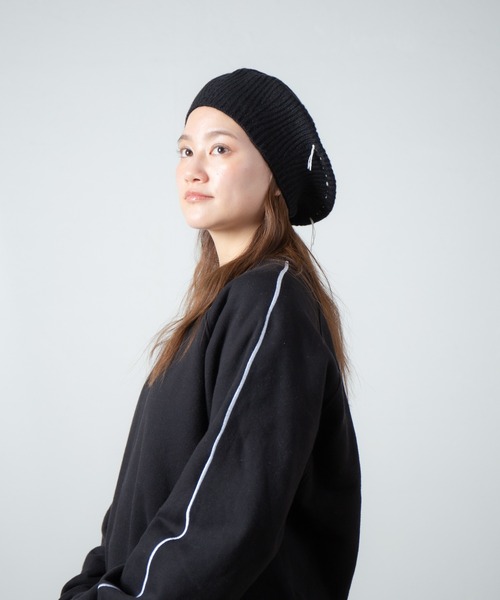 RACAL（ラカル）の「Cashmere Blend H.G Knit Beret / カシミヤ混ウール　ホールガーメントニットベレー（ニットキャップ/ビーニー・メンズ・オフホワイト/グレー/ブラック・FREE）」の2枚目の写真