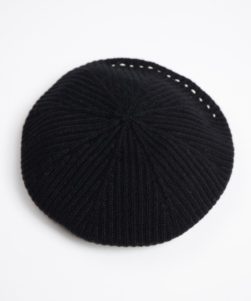 RACAL（ラカル）の「Cashmere Blend H.G Knit Beret / カシミヤ混ウール　ホールガーメントニットベレー（ニットキャップ/ビーニー・メンズ・オフホワイト/グレー/ブラック・FREE）」の11枚目の写真