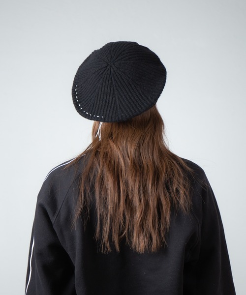 RACAL（ラカル）の「Cashmere Blend H.G Knit Beret / カシミヤ混ウール　ホールガーメントニットベレー（ニットキャップ/ビーニー・メンズ・オフホワイト/グレー/ブラック・FREE）」の18枚目の写真
