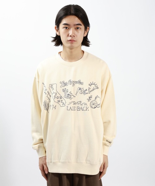 BAYFLOW(ベイフロー)の「落書きスウェット(スウェット・メンズ・オフホワイト/チャコールグレー・MEDIUM/LARGE)」の7枚目の写真