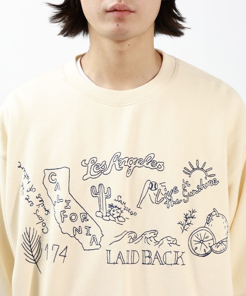 BAYFLOW(ベイフロー)の「落書きスウェット(スウェット・メンズ・オフホワイト/チャコールグレー・MEDIUM/LARGE)」の10枚目の写真