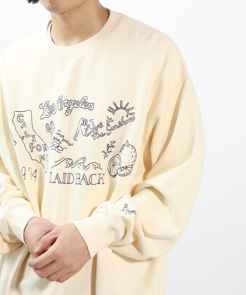 BAYFLOW(ベイフロー)の「落書きスウェット(スウェット・メンズ・オフホワイト/チャコールグレー・MEDIUM/LARGE)」の12枚目の写真