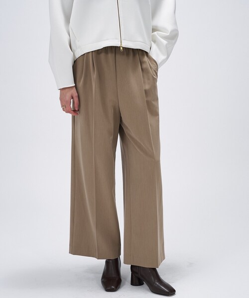 cloenc(クロエンス)の「【セットアップ/マシンウォッシュ】イージータックワイドパンツ(その他パンツ・レディース・ナチュラル/ダークグレー・02/03/01)」の8枚目の写真
