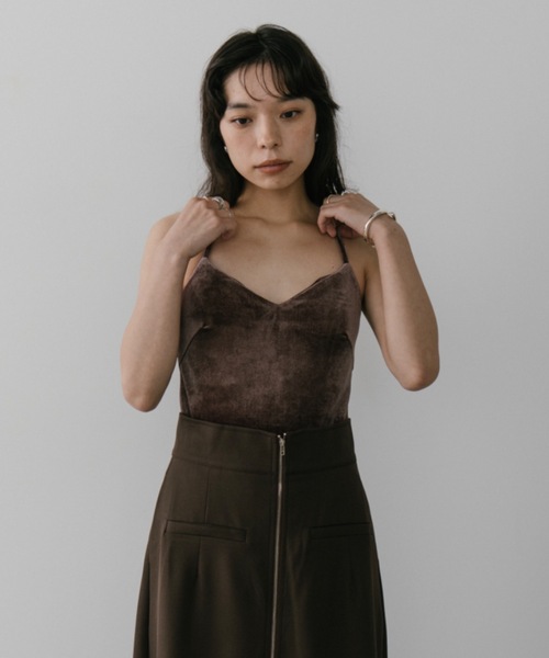 DRWCYS（ドロシーズ）の「カップインベロアボディースーツ（キャミソール・レディース・ブラック/ホワイト/ブラウン・FREE）」の4枚目の写真