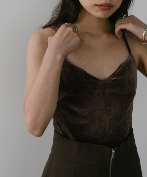 DRWCYS（ドロシーズ）の「カップインベロアボディースーツ（キャミソール・レディース・ブラック/ホワイト/ブラウン・FREE）」の6枚目の写真