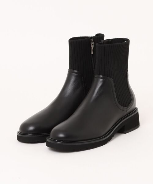 MACKINTOSH LONDON(マッキントッシュ ロンドン)の「ソックスショートブーツ(ブーツ・レディース・ダークブラウン/ブラック・24.0cm/23.5cm/23.0cm/22.5cm/24.5cm/22.0cm)」の1枚目の写真