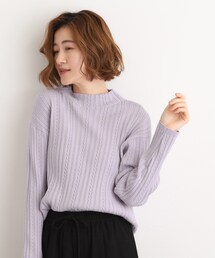 薄紫セーター　使用歴あり 秋到来セール】セーター 手編み ニット 紫 ニット・セーター