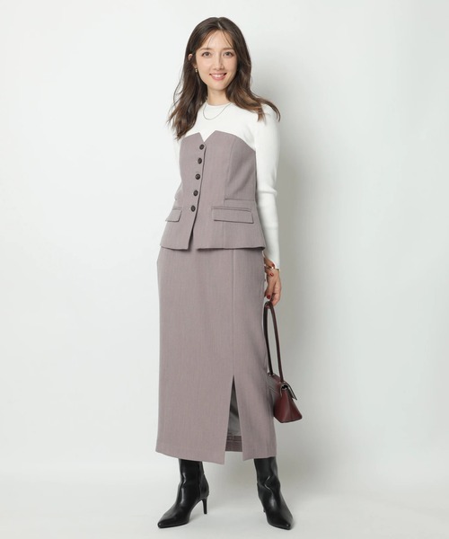 ベルト付スリットタイトスカート（スカート）｜Apuweiser-riche