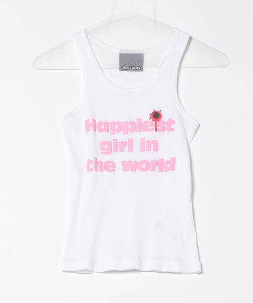 Ashley williams/アシュリーウィリアムズ/WHITE HAPPY VEST（タンク