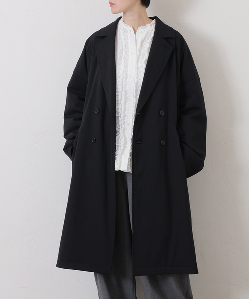 JOURNAL STANDARD LUXE（ジャーナルスタンダード　ラックス）の「サキソニーナカワタ Wブレストコート（その他アウター・レディース・ブラック/キャメル・FREE）」の6枚目の写真